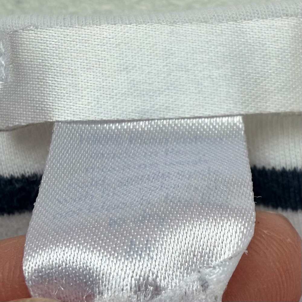 LAKE Pajamas Pima Cotton Navy Blue Striped Maternity Nursing Top Size M *flaws - Picture 10 of 10